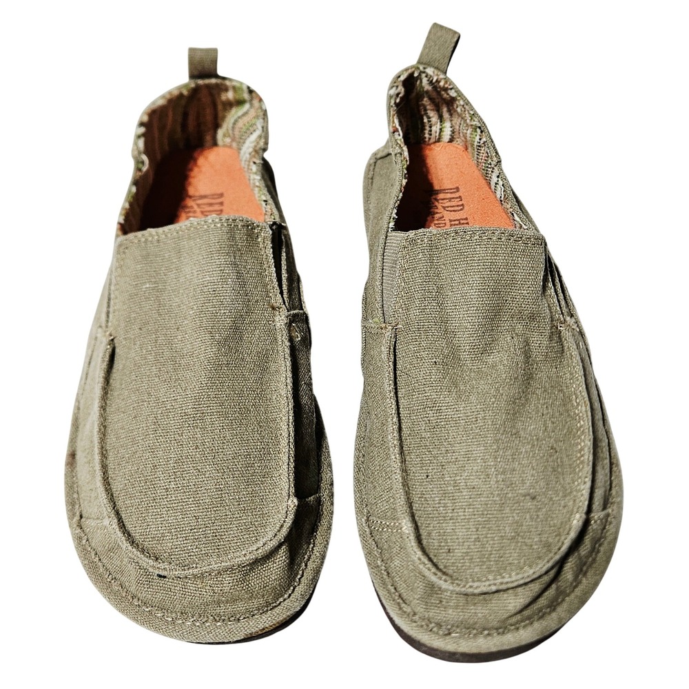 Red Head Tan Canvas Slip On Loafers 9M Casual Outdoor Shoes Gorpcore Lightweight
